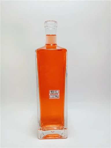 Botella de brandy de vidrio transparente de 750 ml