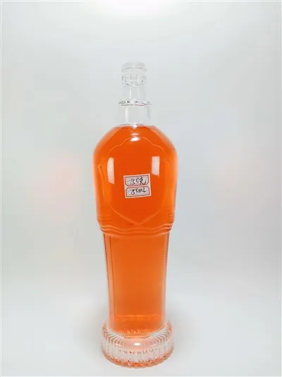 Botella de vidrio de vodka de 750 ml con corcho